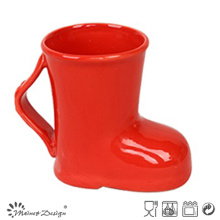 Tasse de bottes rouges en céramique de 14oz